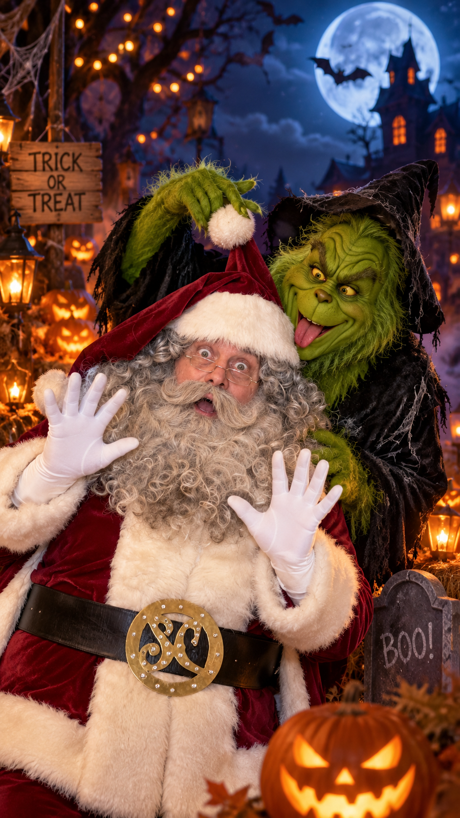 Santa Claus y el Grinch Hechicero